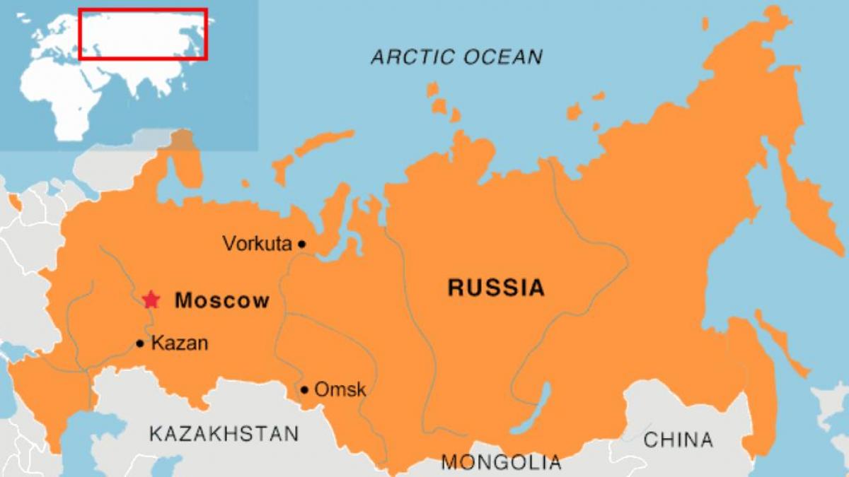 Moscou localisation sur la carte