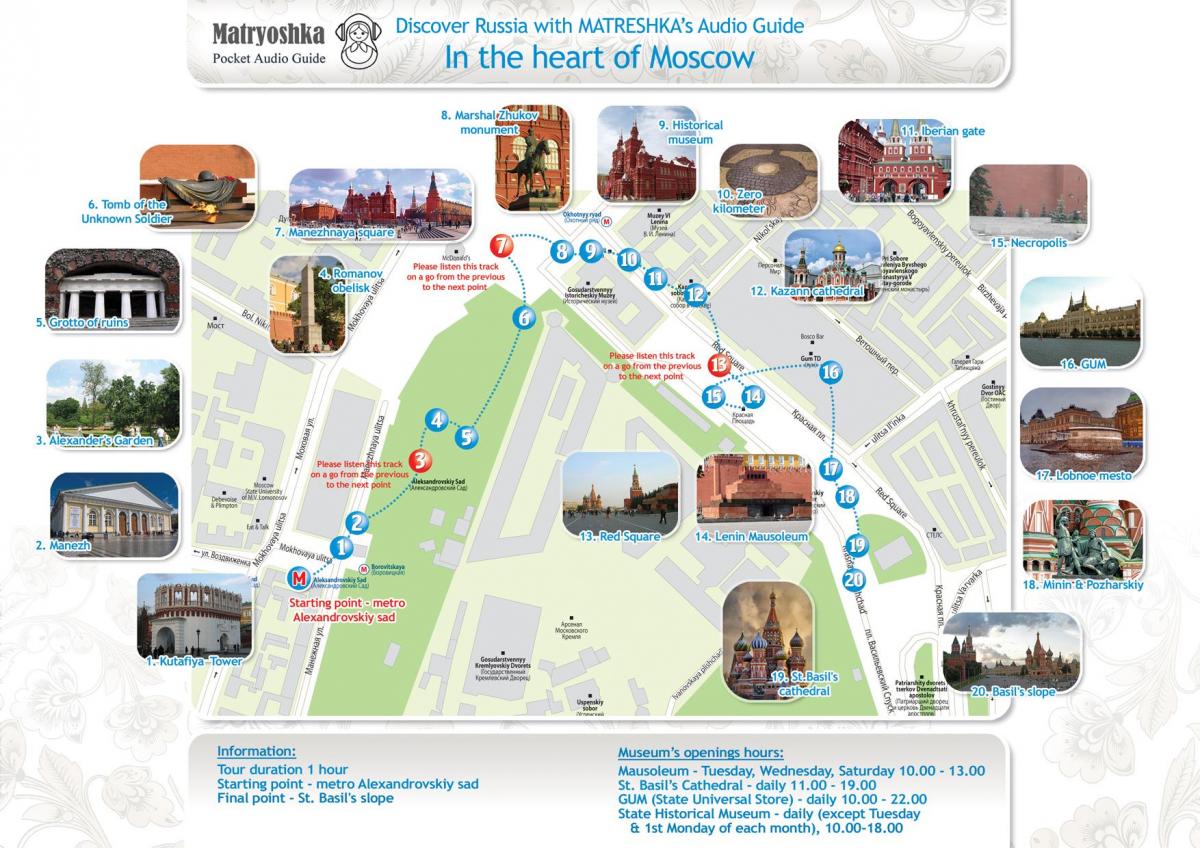 Moscou carte de voyage