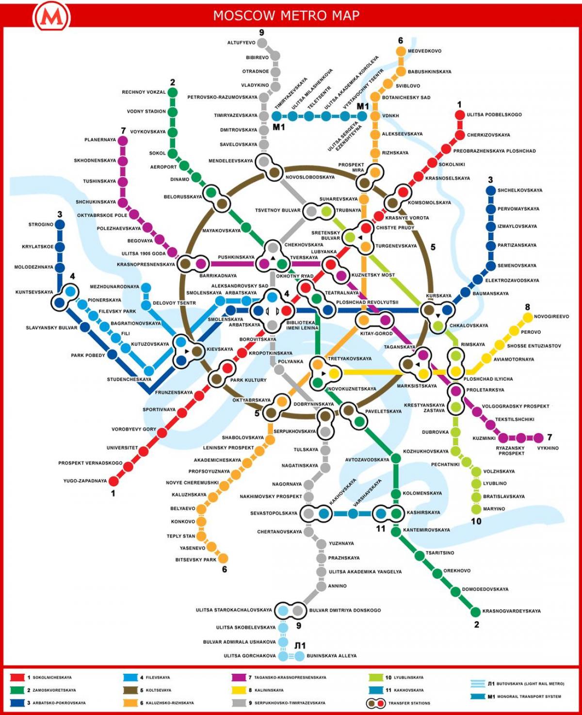 carte de métro de Moscou