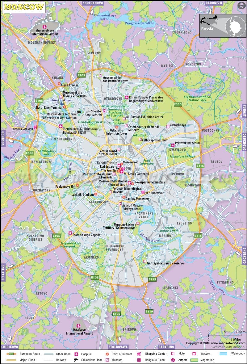 Moskau cartes
