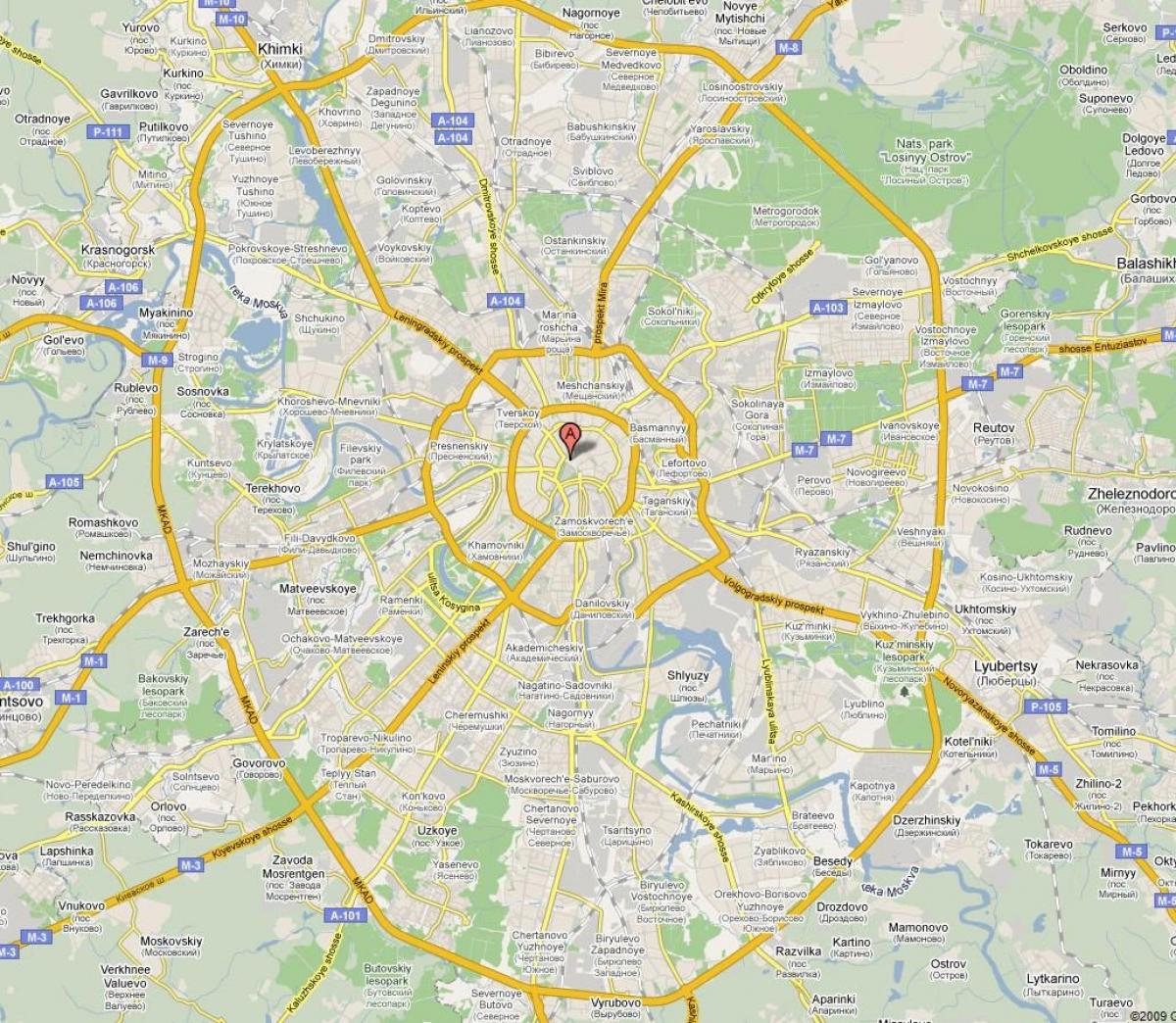 Moskva banlieue carte