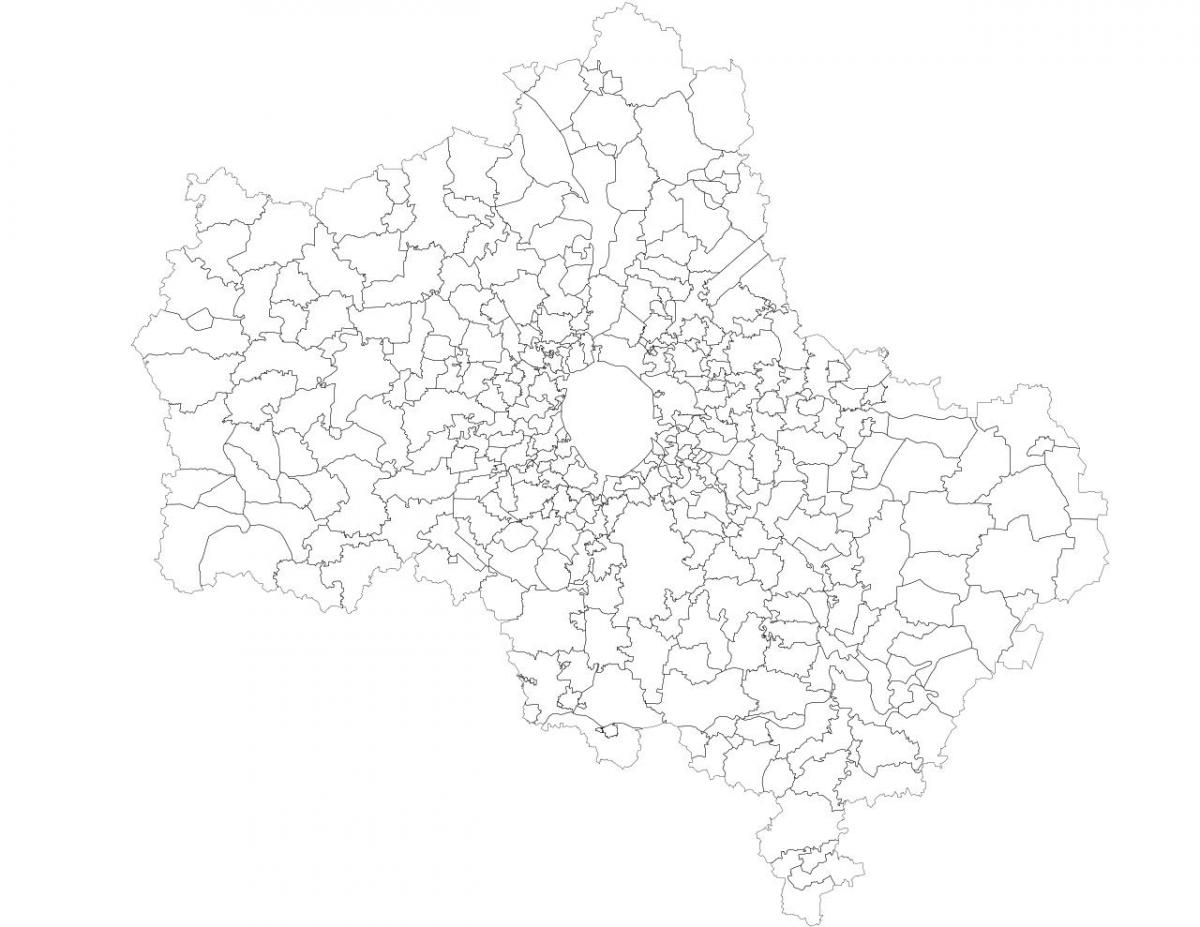 Moskva municipalités de la carte