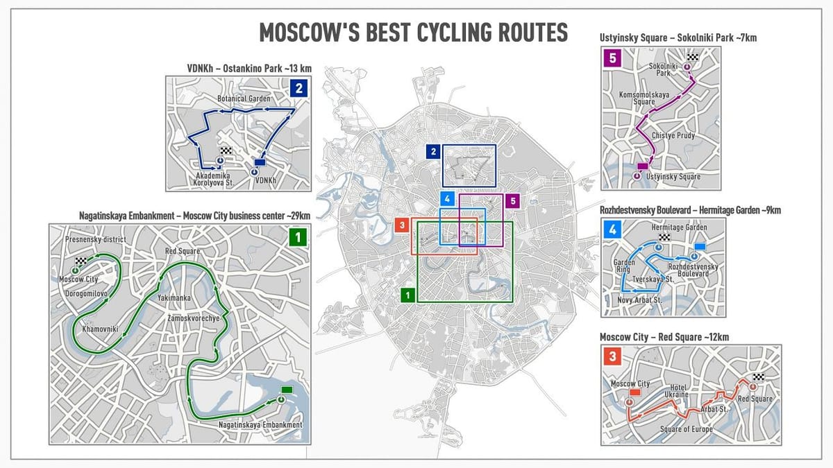 Moskva carte vélo