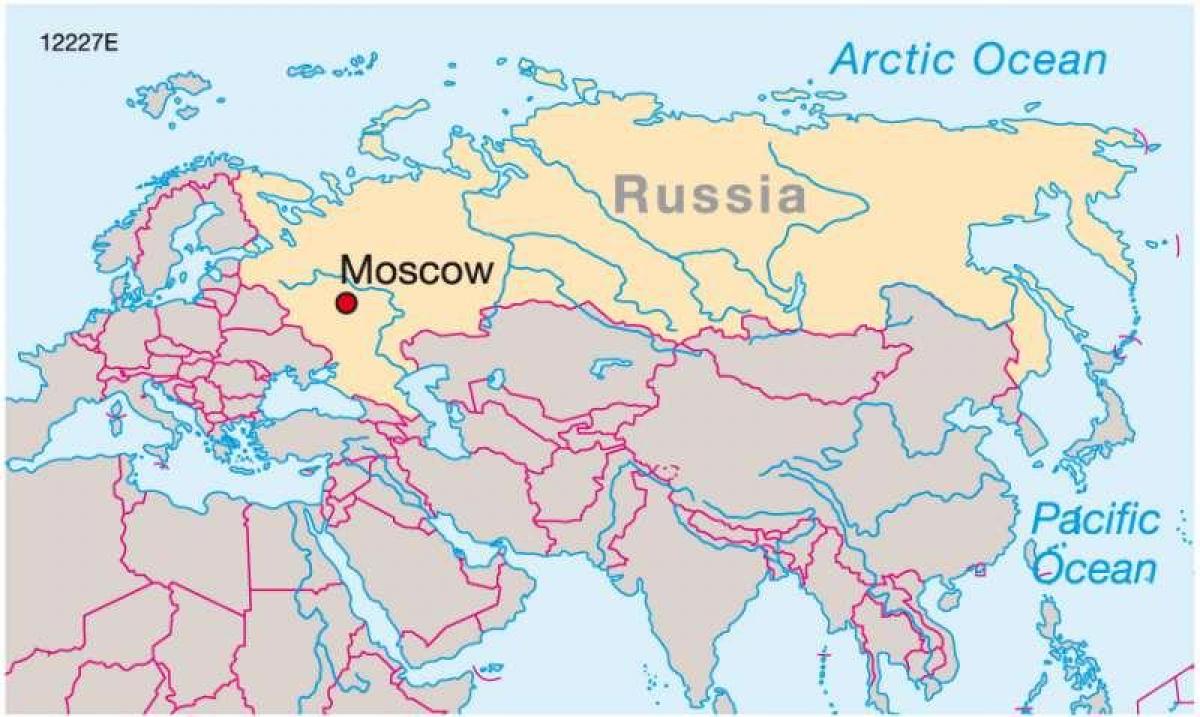 Moscou sur la carte de la Russie
