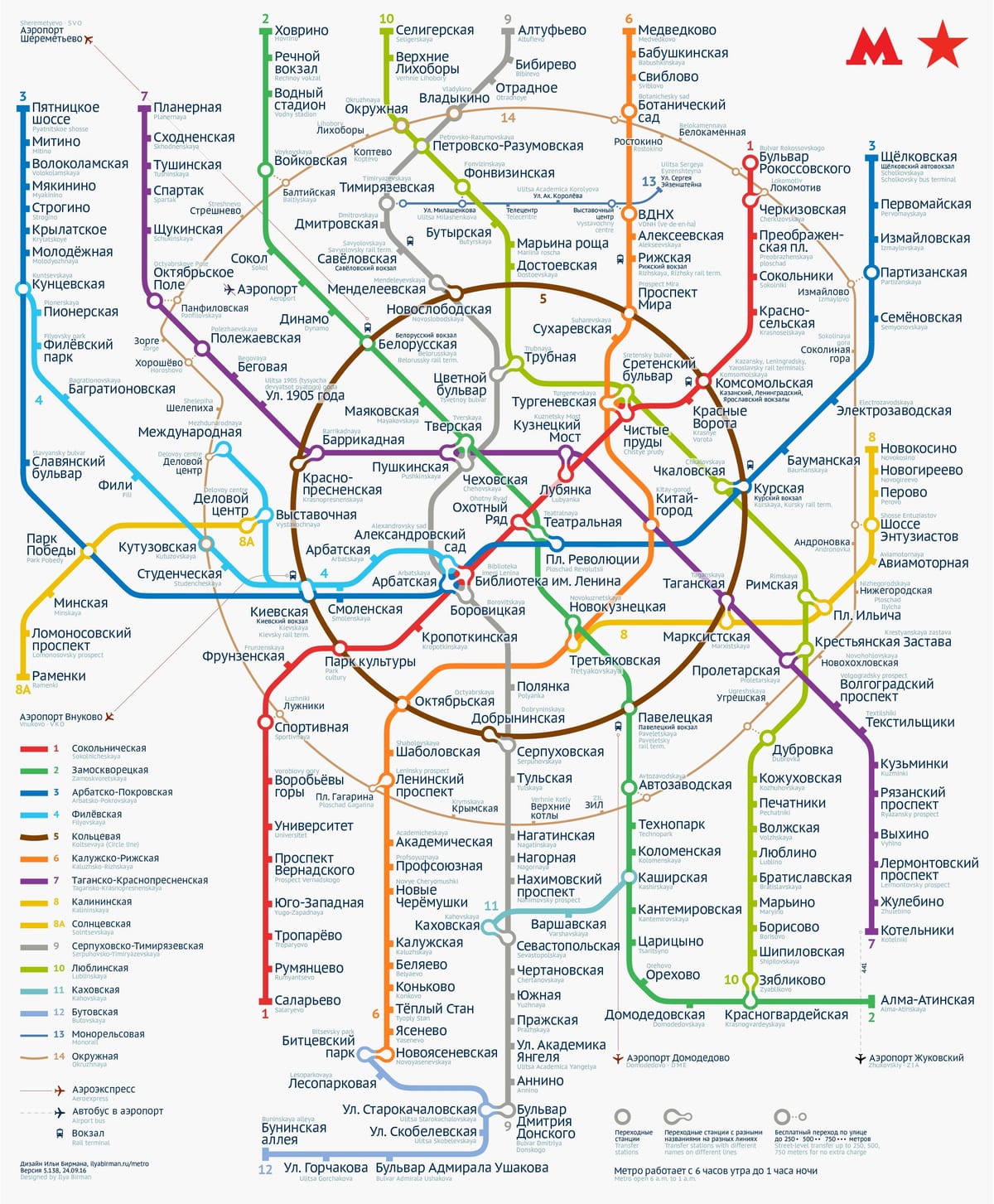 le métro de Moscou carte