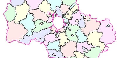 Moskva carte de la région