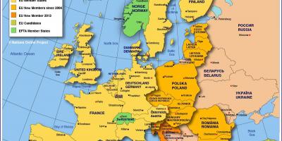 Moscou sur la carte de l'europe