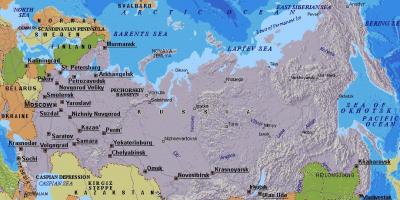 La carte de Moscou, Russie