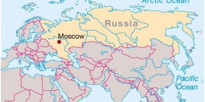 Moscou sur la carte de la Russie
