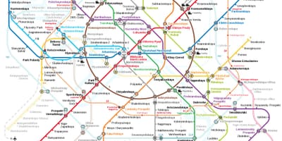 La station de métro de Moscou carte