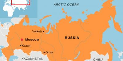 Moscou localisation sur la carte