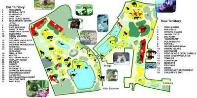 Carte du zoo de Moscou